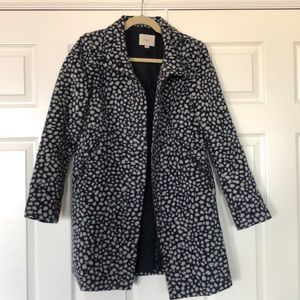 Loft lined funnel neck wool blend coat size S